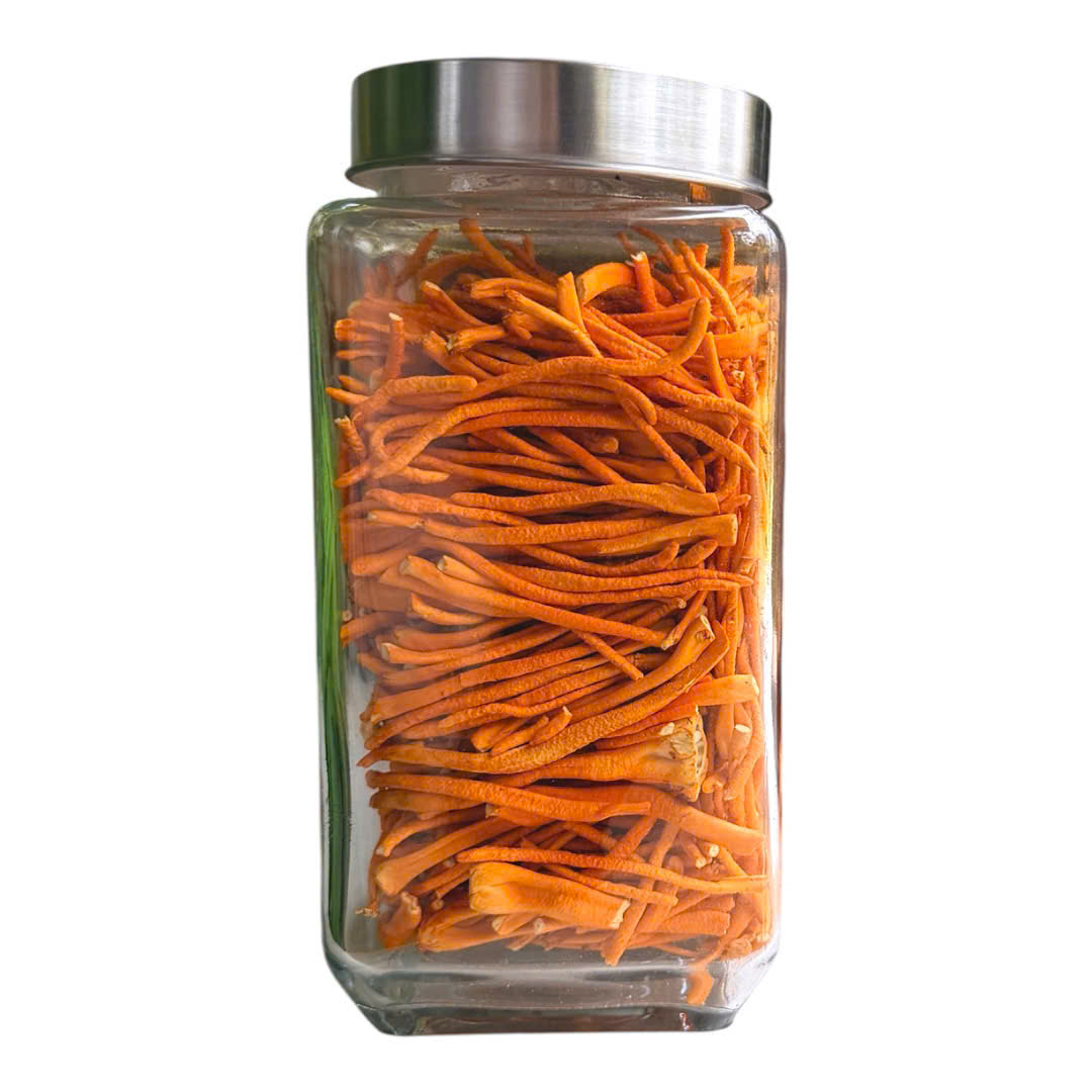  ĐÔNG TRÙNG HẠ THẢO KHÔ 50gr - THƯỢNG HẠNG - HŨ THỦY TINH